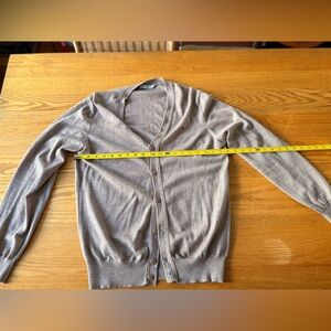 J Lindeberg Taupe Merino Wool Cardigan mens L Large